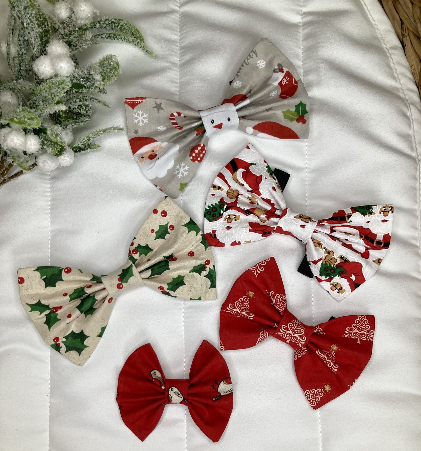 Customer photo review of Christmas Ornaments on Silver Polycotton Fabric