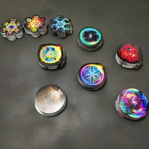 Customer photo review of 100 Custom 3" Holographic Stickers $49