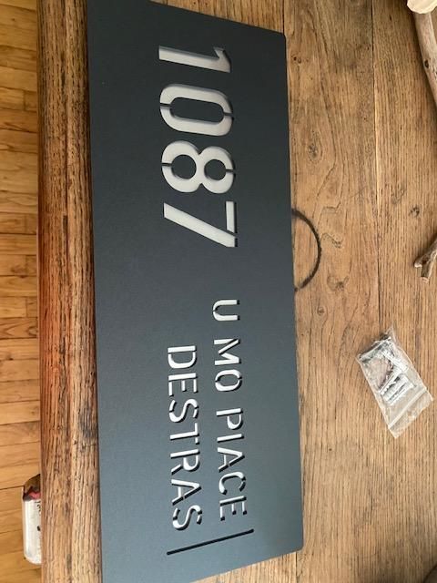 Customer photo review of Numero civico e testo modello Stencil Horizontal