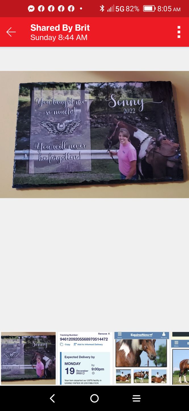 Customer photo review of Personalized Photo Slate Plaque, Family Picture Rock Slab, Photo gift for Friends and Family