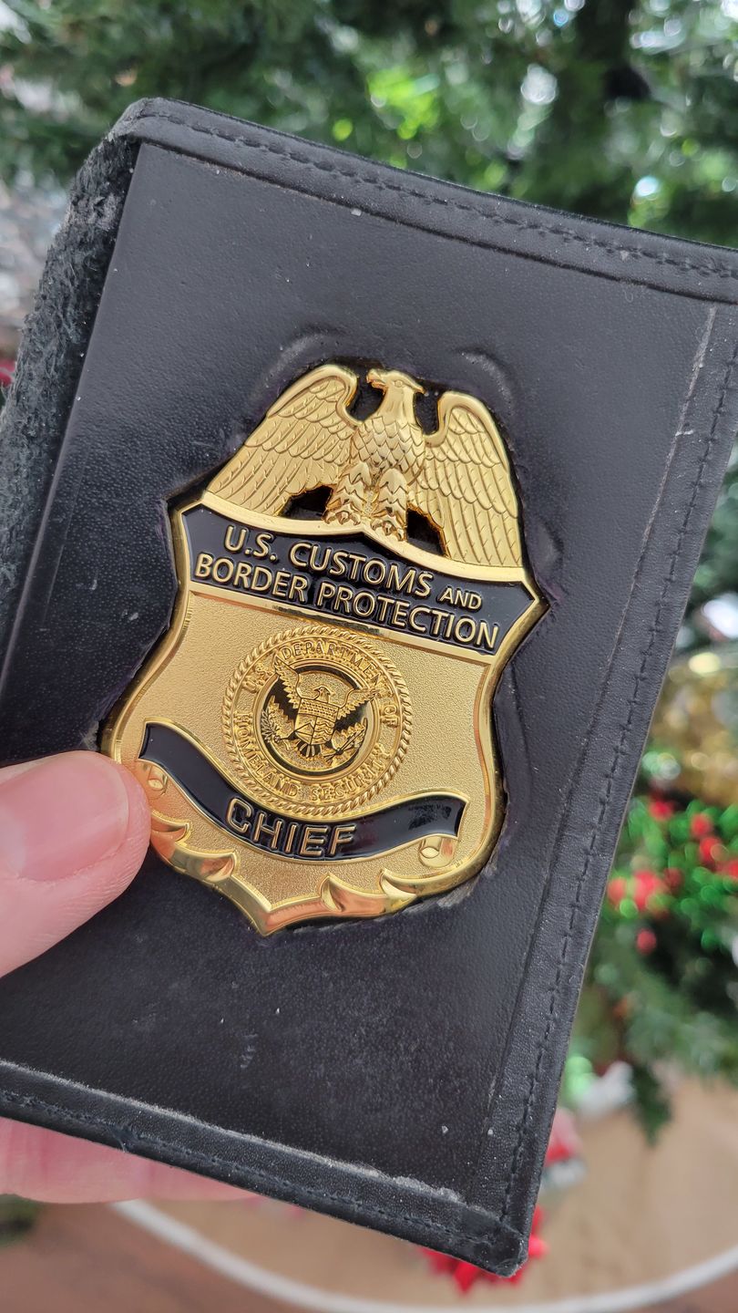 Customer photo review of US CBP Chief Customs and Border Protection Badge Replica Movie Props