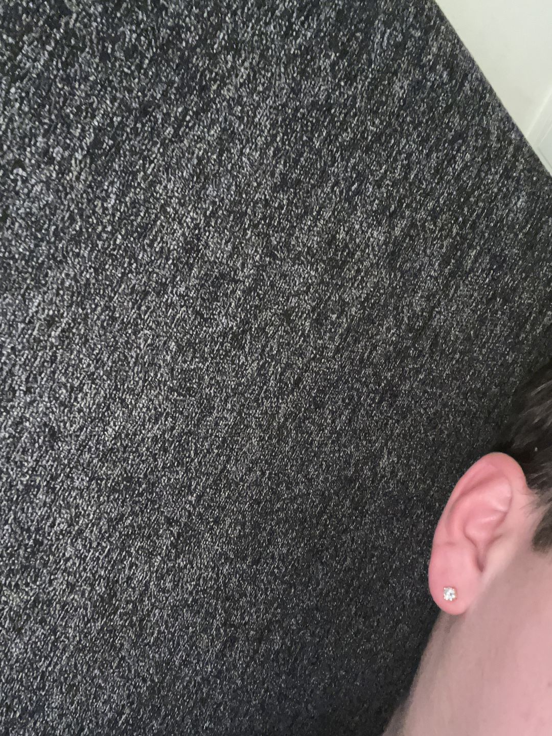 Customer photo review of DIAMOND STUDS. 5MM - MOISSANITE