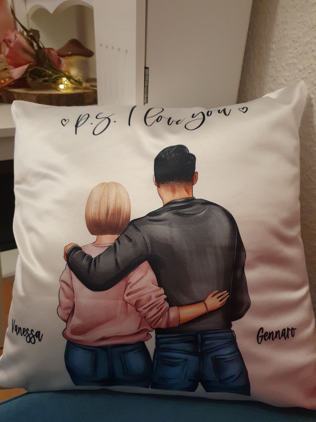 Customer photo review of Pärchen - Personalisiertes Kissen