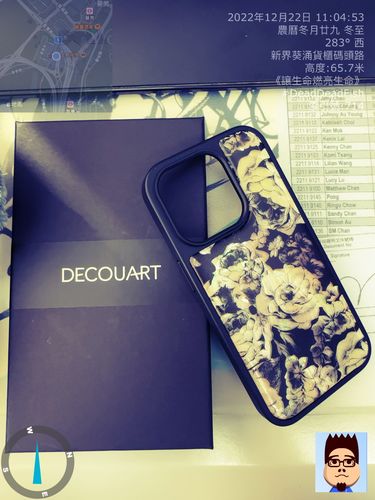 Customer photo review of Natural shell black floral iPhone case