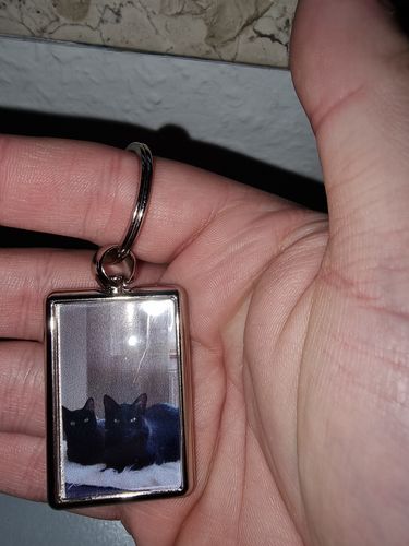 Customer photo review of Schlüssel- Anhänger mit Foto + Spruch "Beste Freunde"