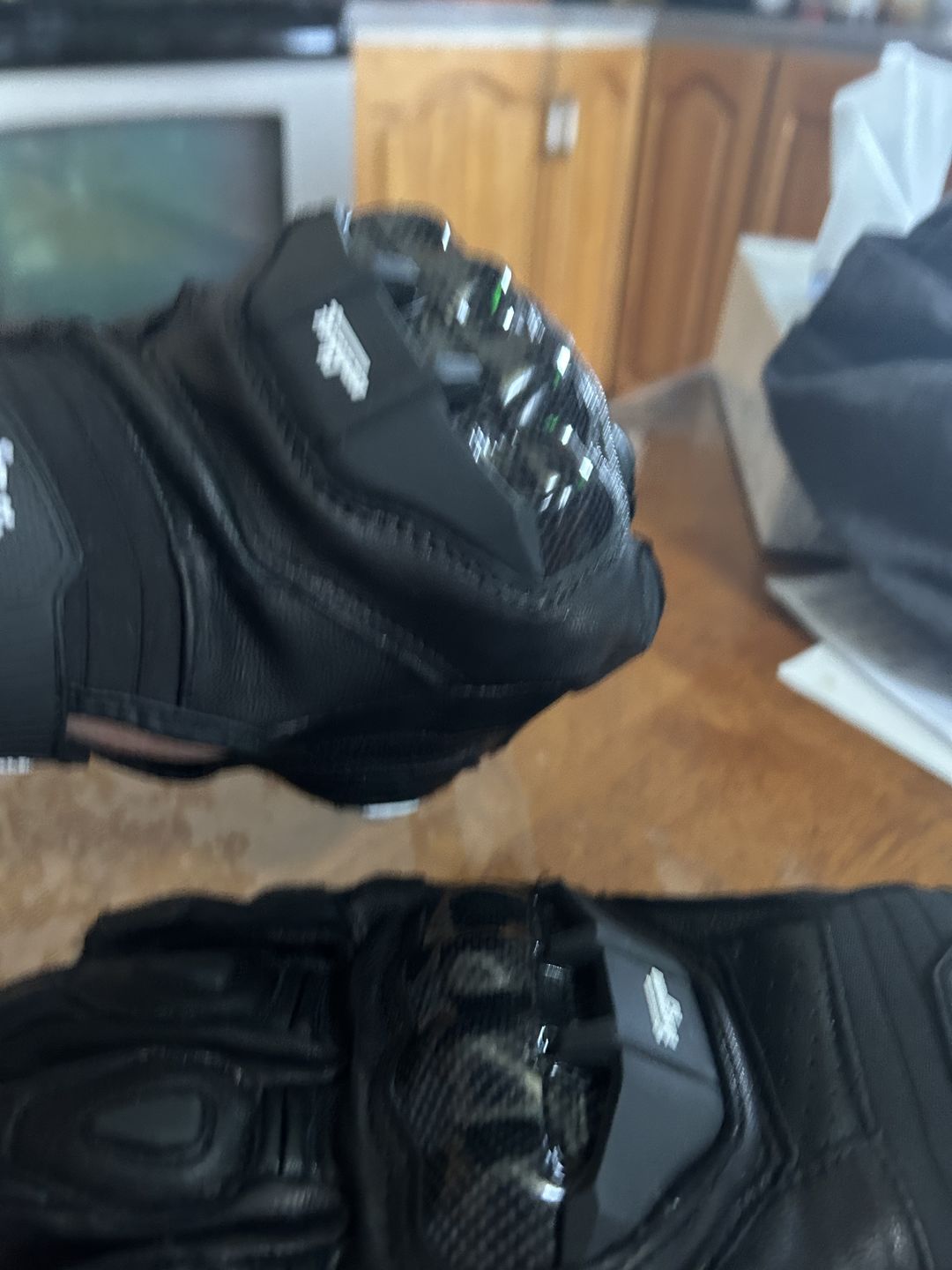 Customer photo review of Racing Leather Gloves