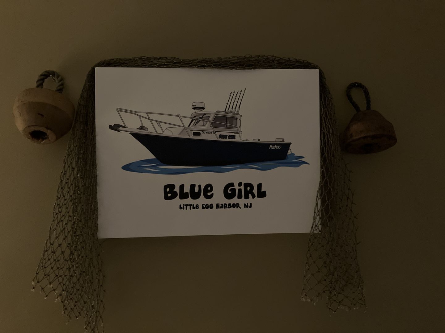 Customer photo review of Custom Boat Print