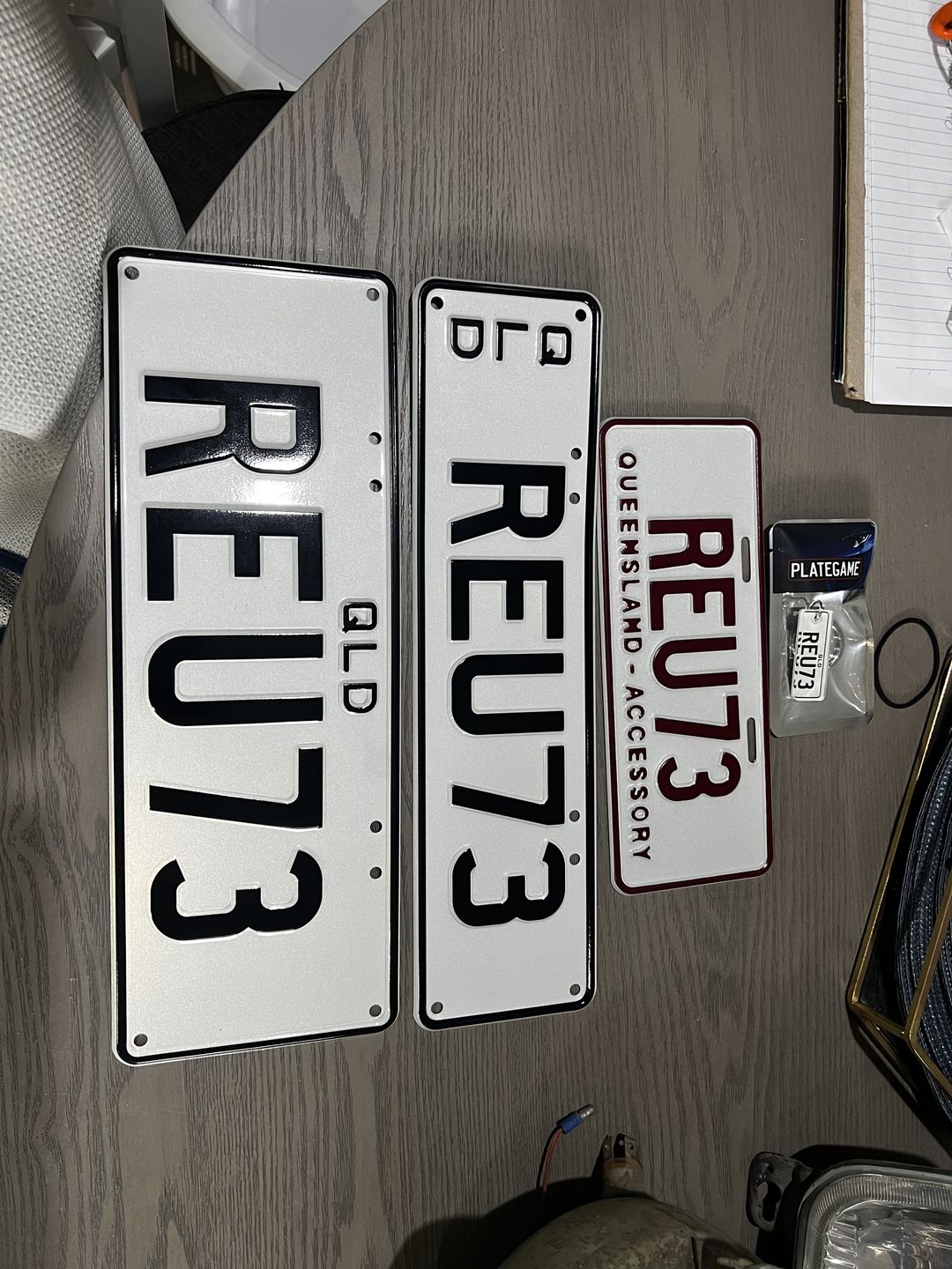 Customer photo review of QLD Prestige Licence Plate Custom Keychain