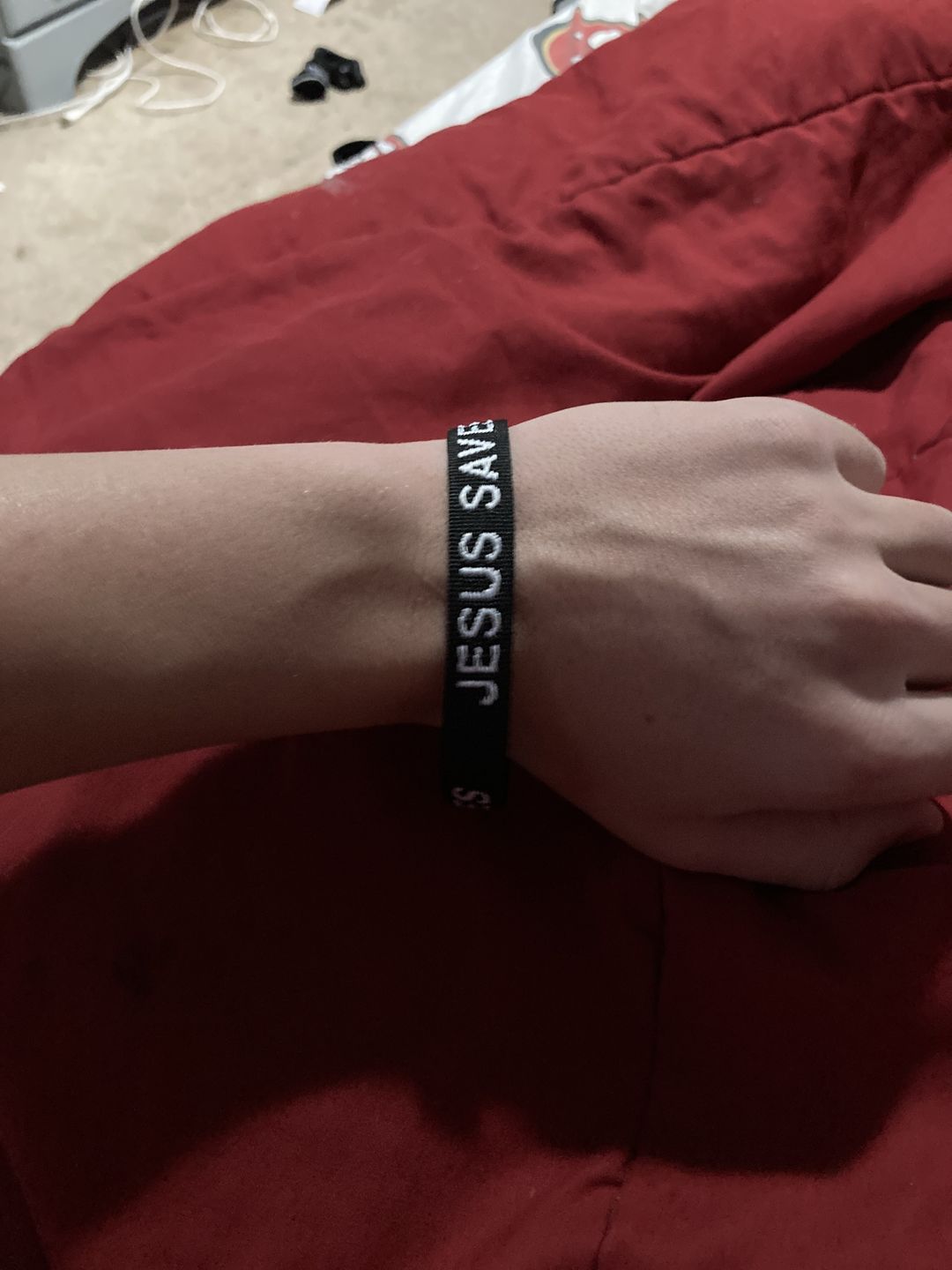Customer photo review of Jesus Saves Bracelet