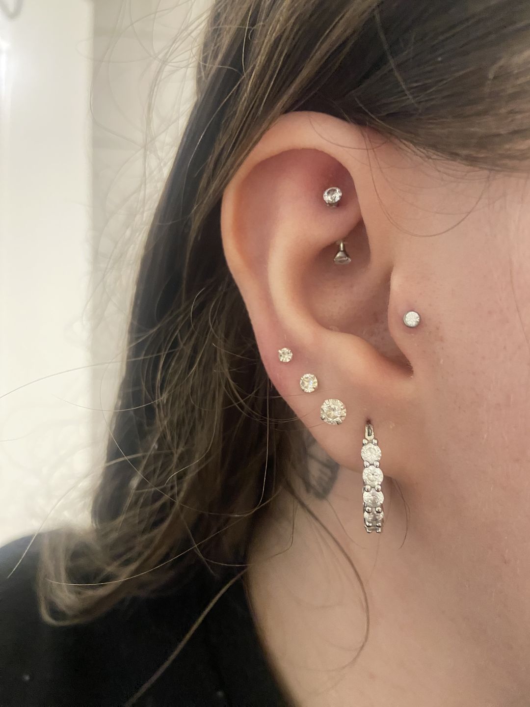 Customer photo review of Shining Point Piercing | Titan