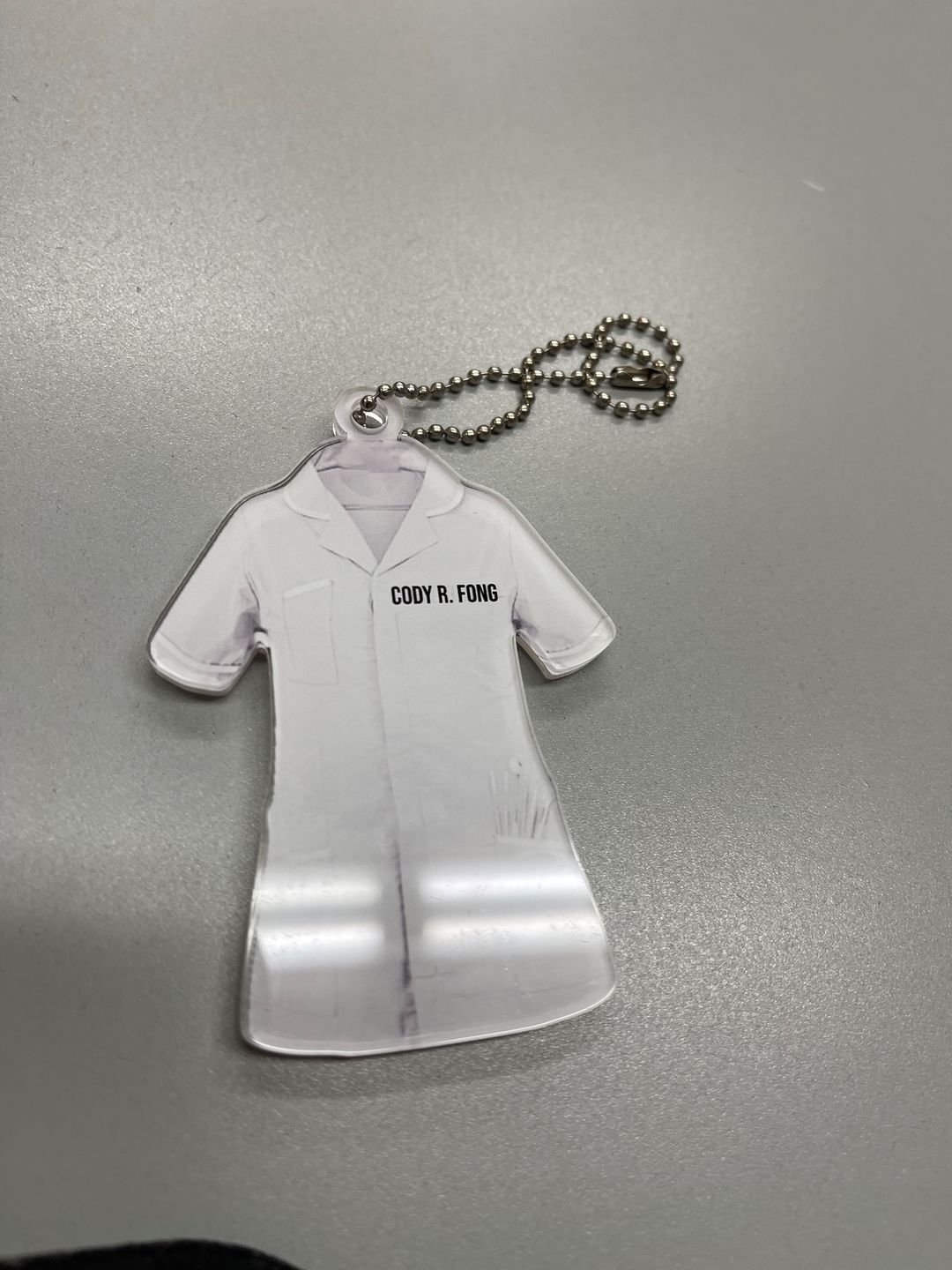 Customer photo review of Personalized Nurse Scrubs - Gift for Nurse Keychain