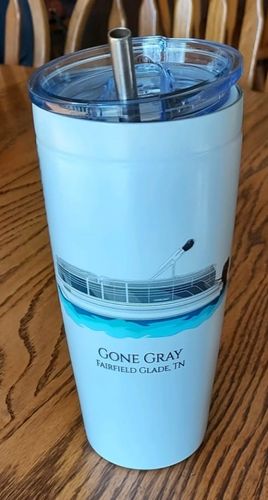Customer photo review of Custom 20 oz. Stainless Steel Boat Tumbler
