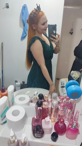 Reseña con foto de un cliente sobre Pack 2 Hennas Jamila BAQ Premium - Cobrizo Intenso y Duradero 🔥 👩🏼‍🦰