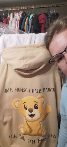 Customer photo review of Märchen Teddy - Hoodie Unisex Rückendruck