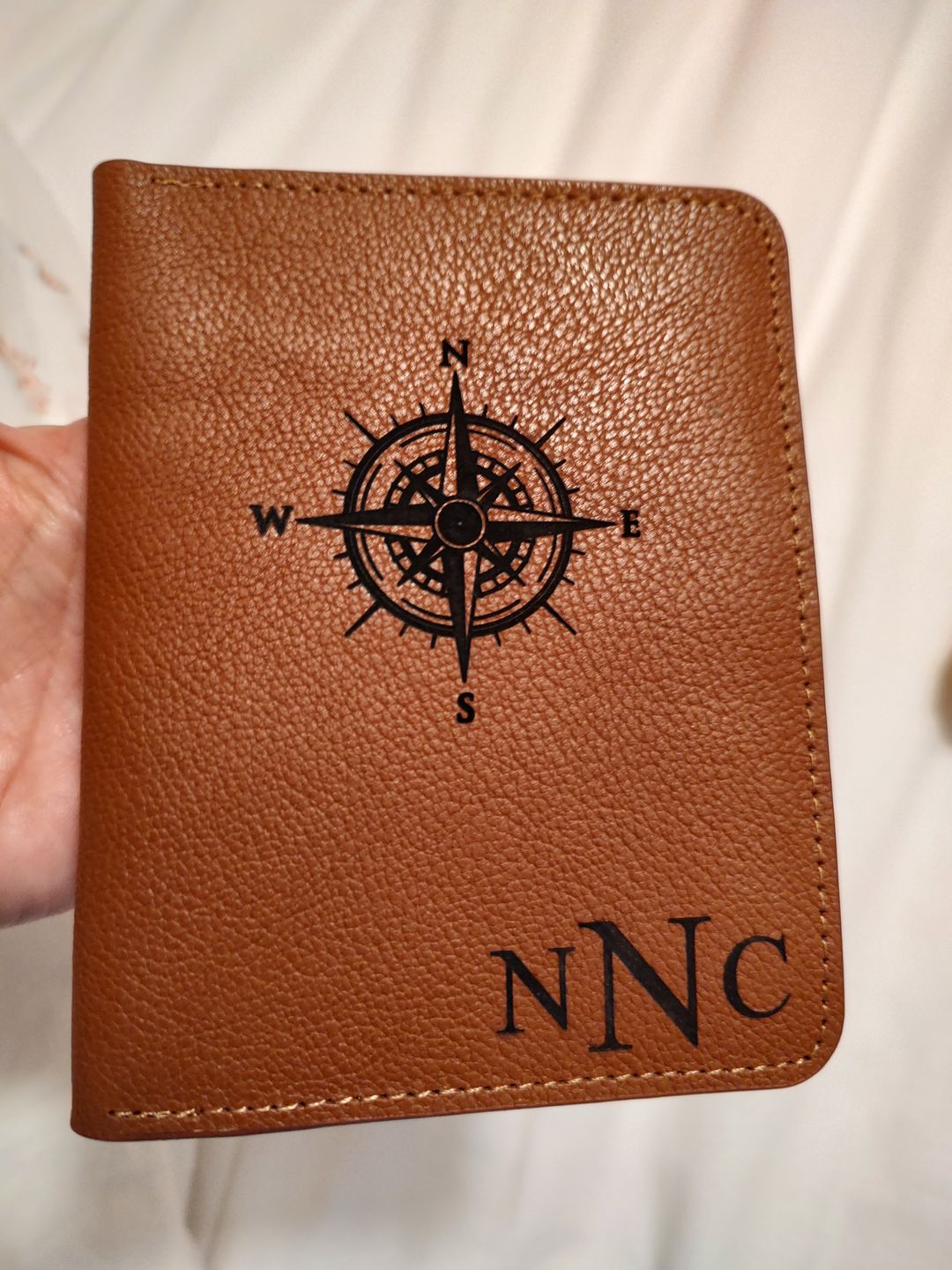 Customer photo review of Personalized Leather Passport Holder