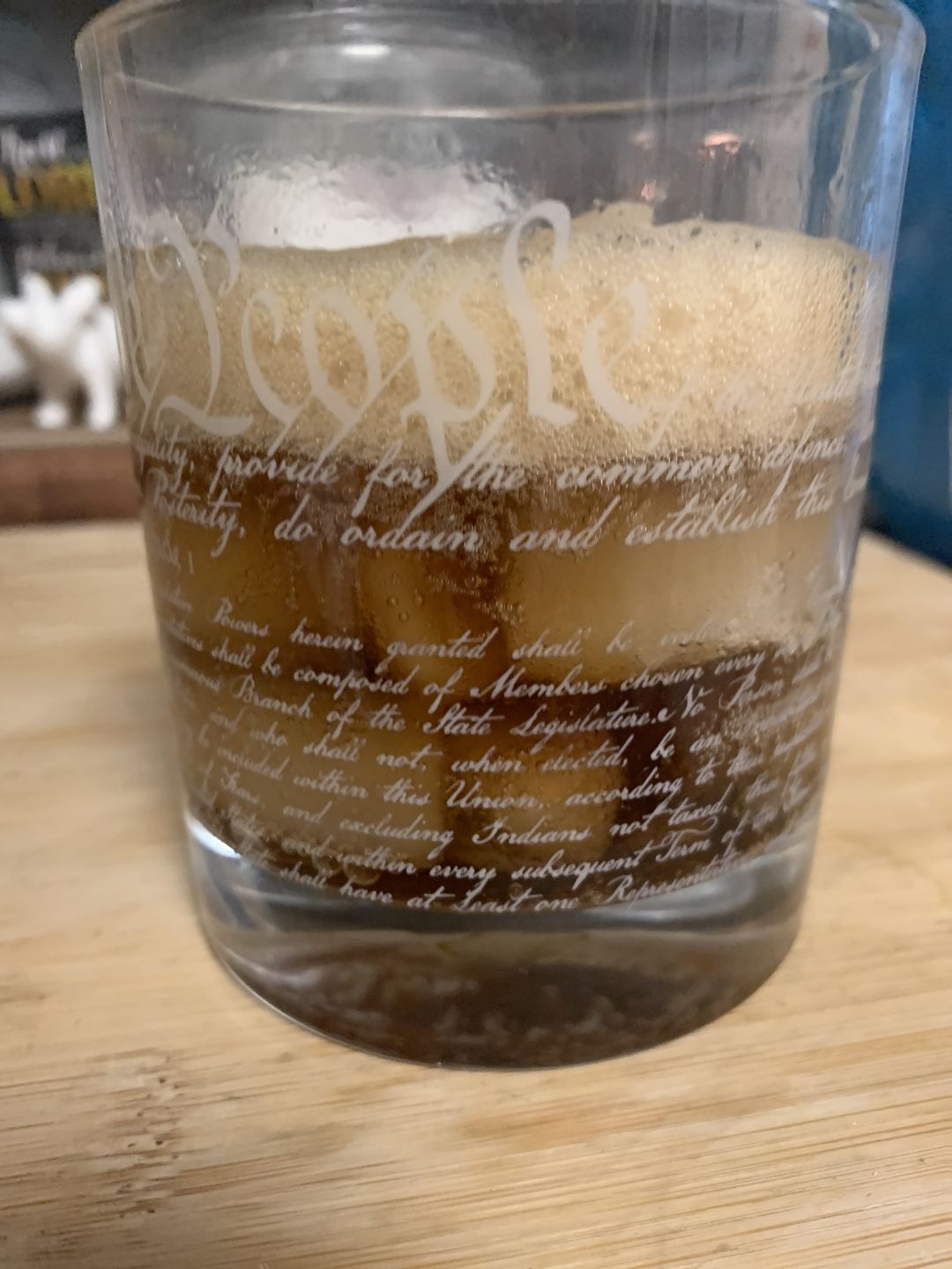 Customer photo review of Constitution Of The United States - Patriotic Old Fashioned Whiskey Rocks Glass - 10 oz - Engraved and Made in USA