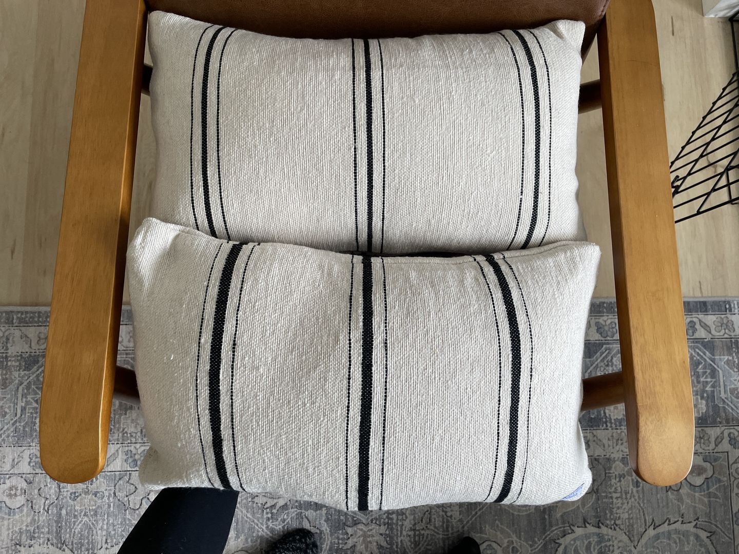 Customer photo review of Ollie in Warm Charcoal - Lumbar 12x40"