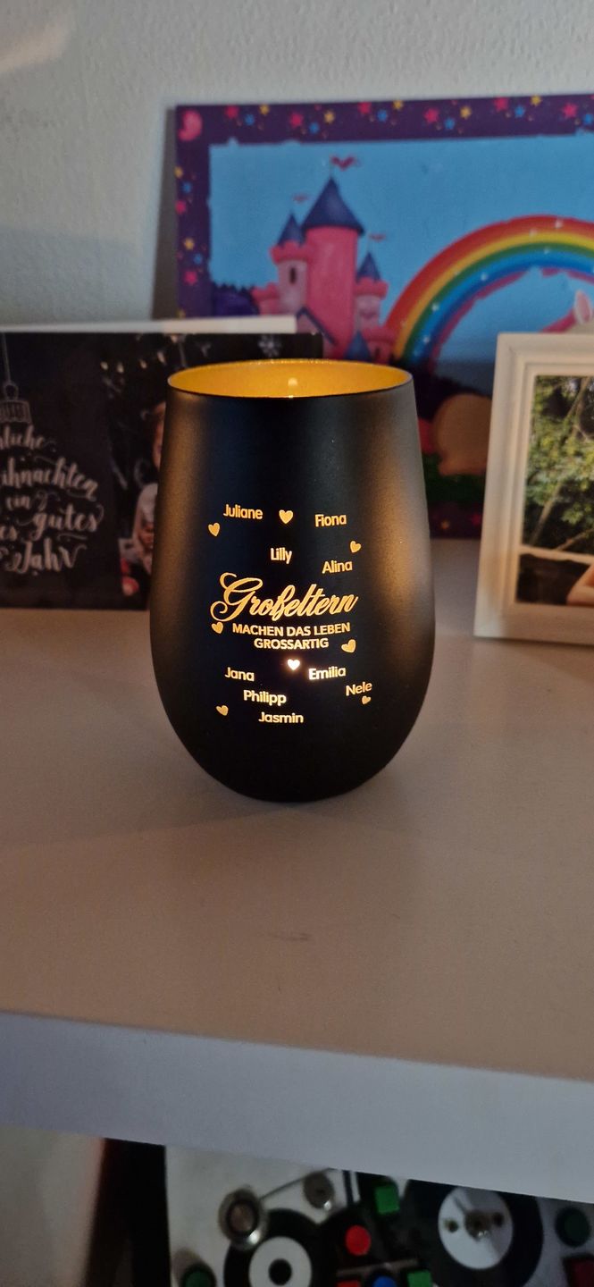 Customer photo review of Meine Enkelkinder - Großeltern-Windlicht