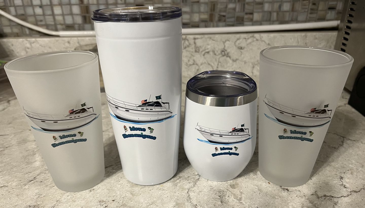 Customer photo review of Custom Wine Tumblers