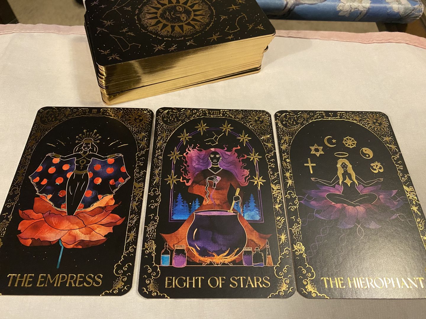 Customer photo review of Dreamy Moons Tarot