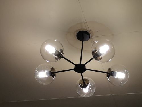 Customer photo review of Clover Chandelier 5 Light Black or Chrome
