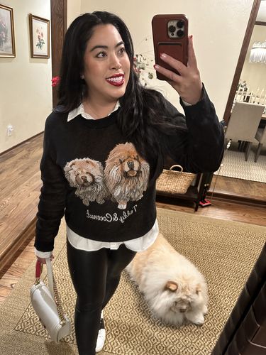 Customer photo review of Portrait Only Pet Custom Sweater
