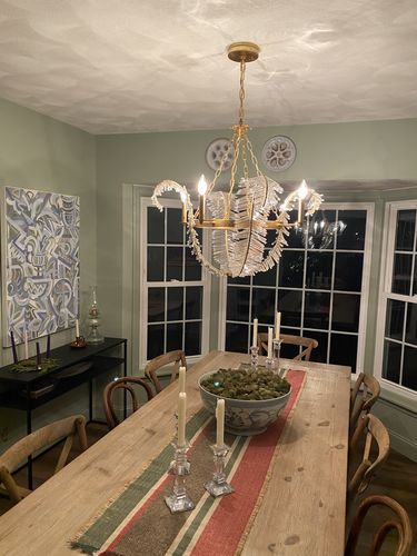 Customer photo review of Chic Brass Crystal Floral Chandelier