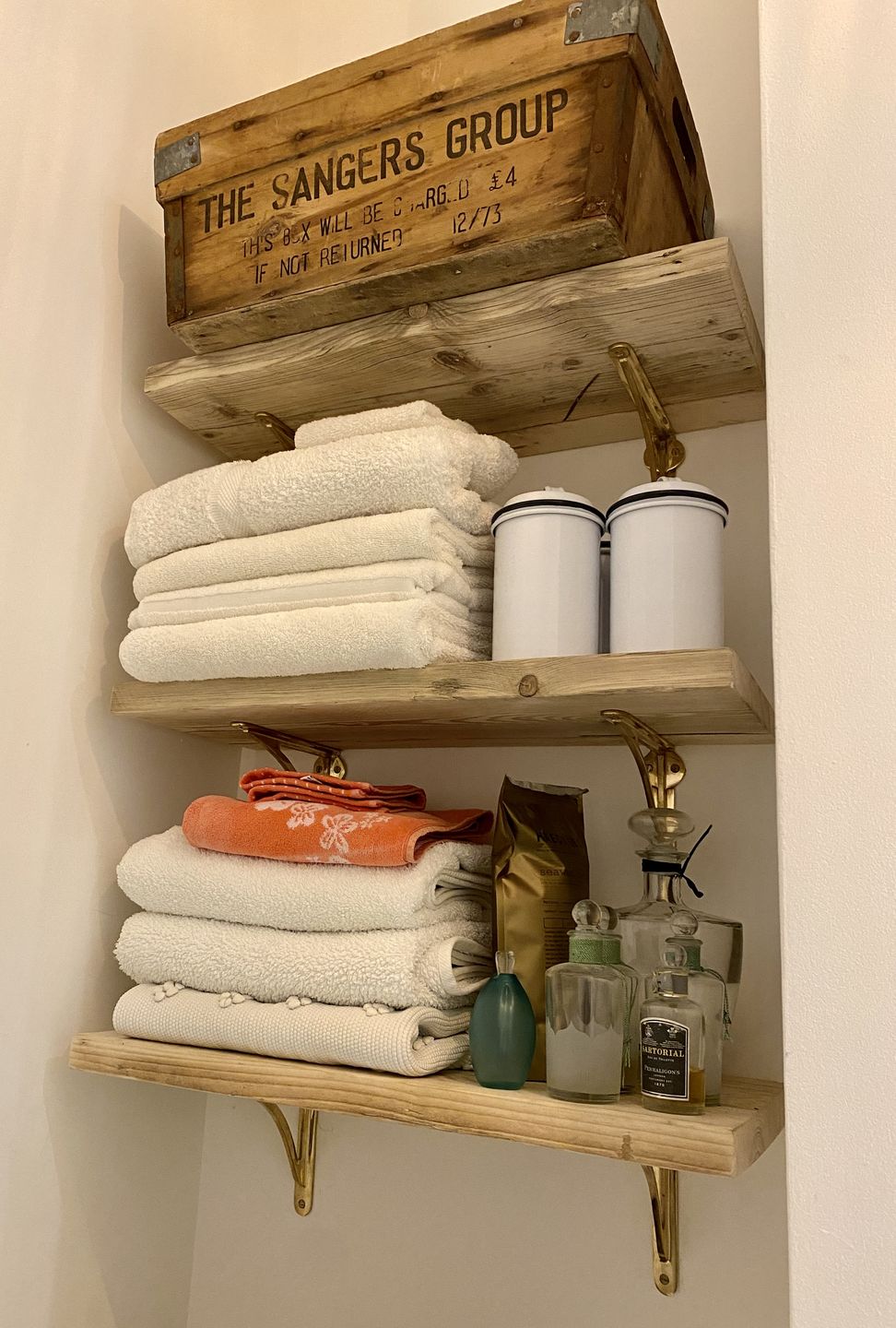 Customer photo review of Ironbridge Brass Shelf Brackets