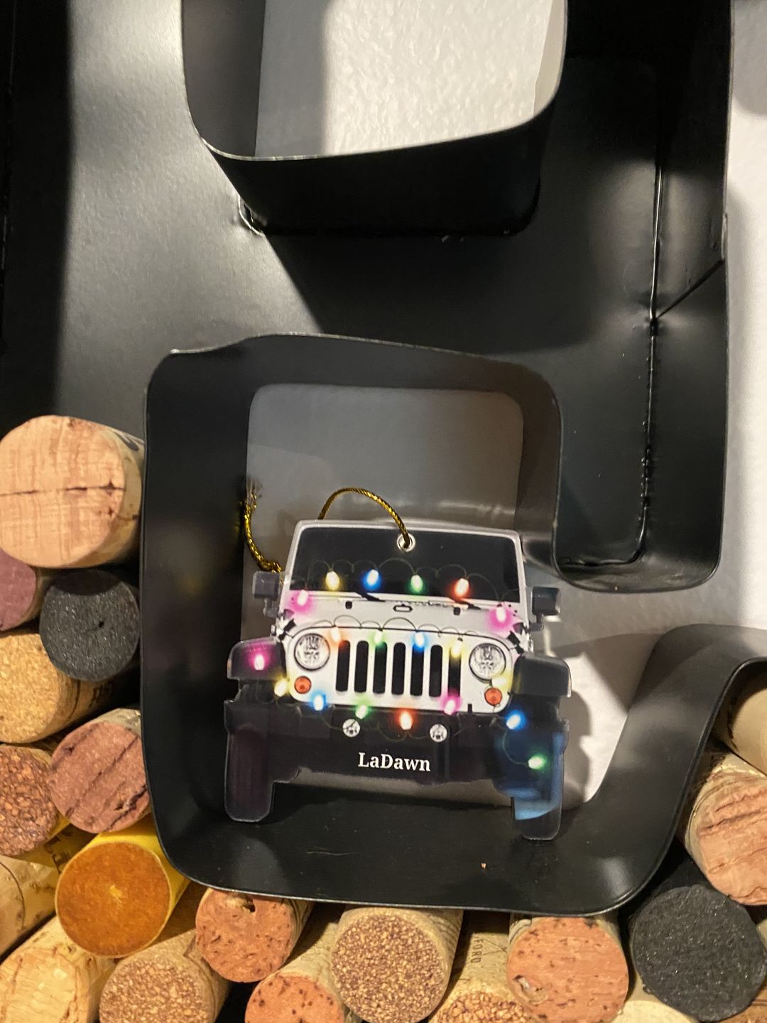 Customer photo review of Personalized Car Acrylic Christmas Ornament