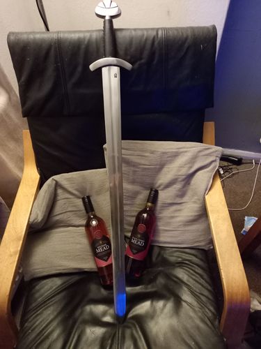 Customer photo review of Three Lobe Viking Sword