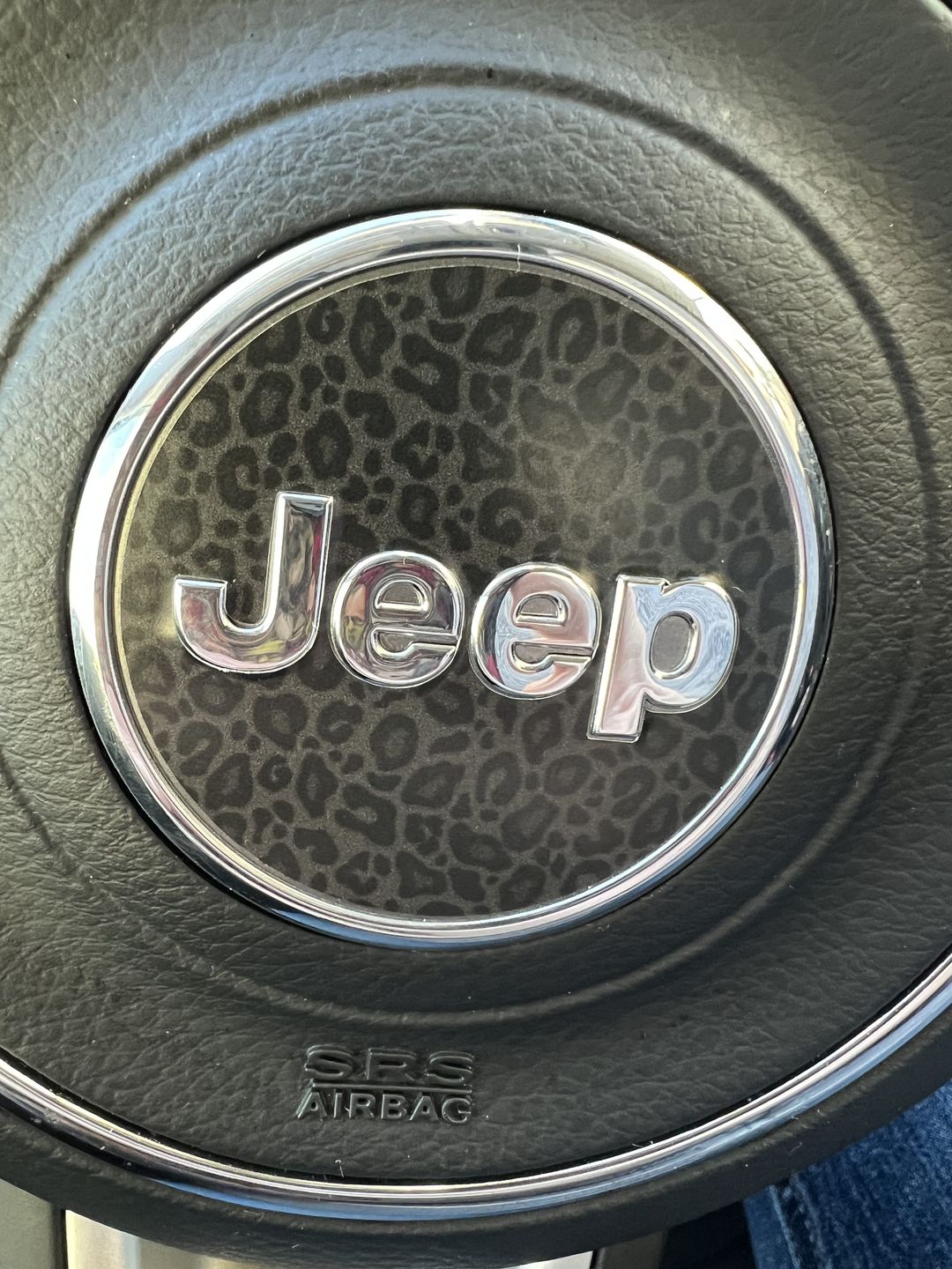 Customer photo review of Animal Print Steering Wheel Decal for Jeep