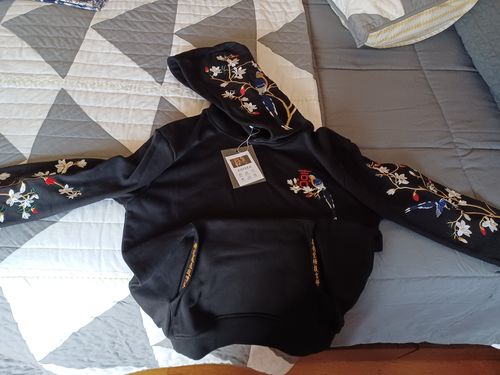 Customer photo review of Birds & Trees Embroidered Sukajan Hoodie