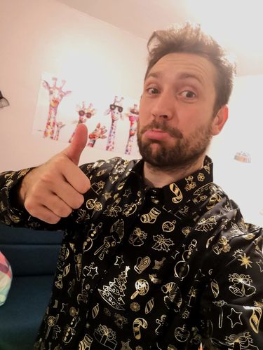 Customer photo review of Chemise à manches longues imprimée de motifs Noël