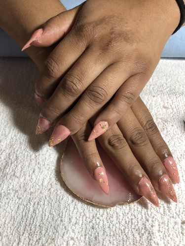 Customer photo review of Acrílico Make Cover Petal Rose 2 oz Fantasy Nails