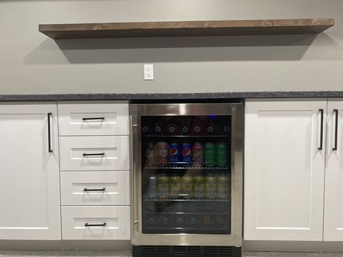 Customer photo review of Rustic Floating Shelves