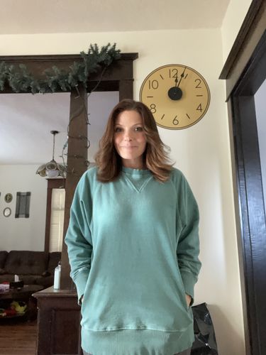 Customer photo review of Zen French Terry Sweatshirt (Teal)