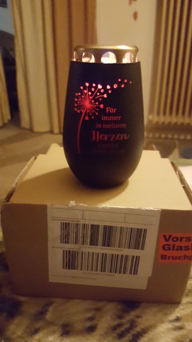 Customer photo review of Für immer im Herzen - Individuelles Trauerlicht