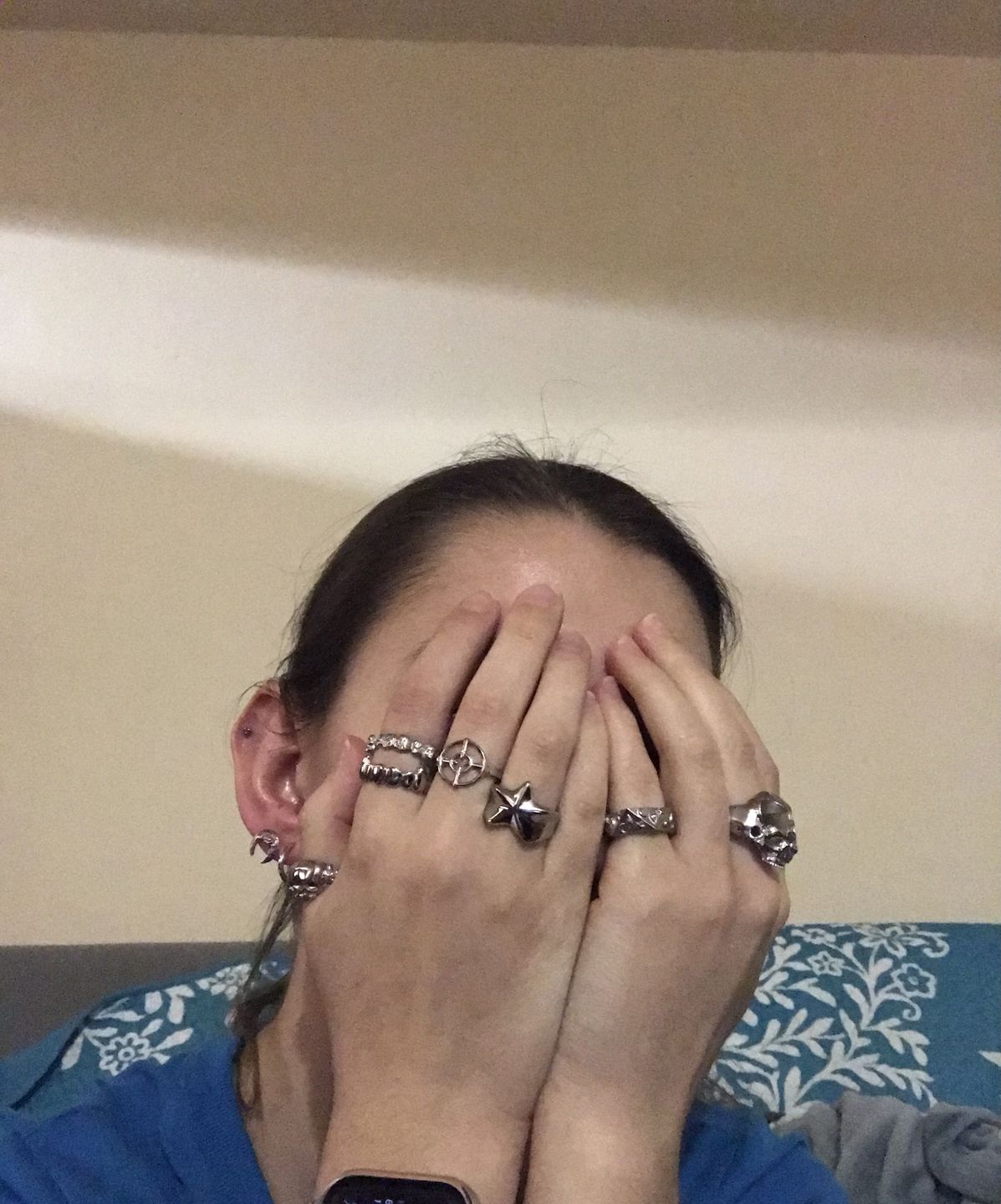 Customer photo review of LUNA' LUNATIC LUNAR EARRING