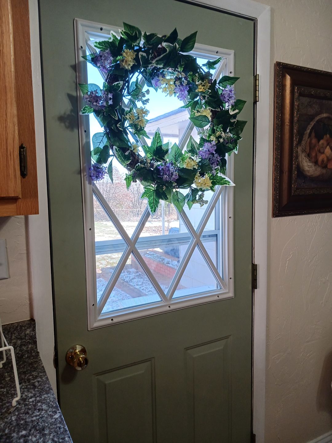 Customer photo review of Clear Diamond Grid Glass and Frame Kit (Half Lite 24" x 38" Frame Size)