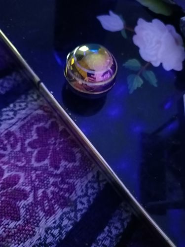 Customer photo review of OIL SLICK Gyroscope - Spinning Desktop Fidget- 70gm