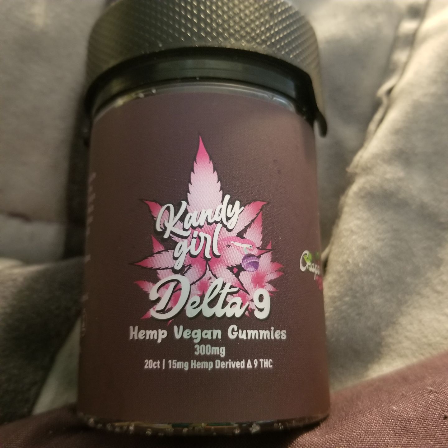Customer photo review of Delta 9 THC Gummies Vegan Grape 300MG