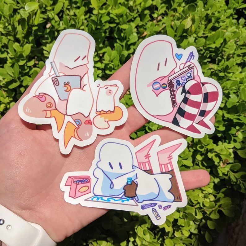 Customer photo review of Cute Space Ghost Stickers! : V5