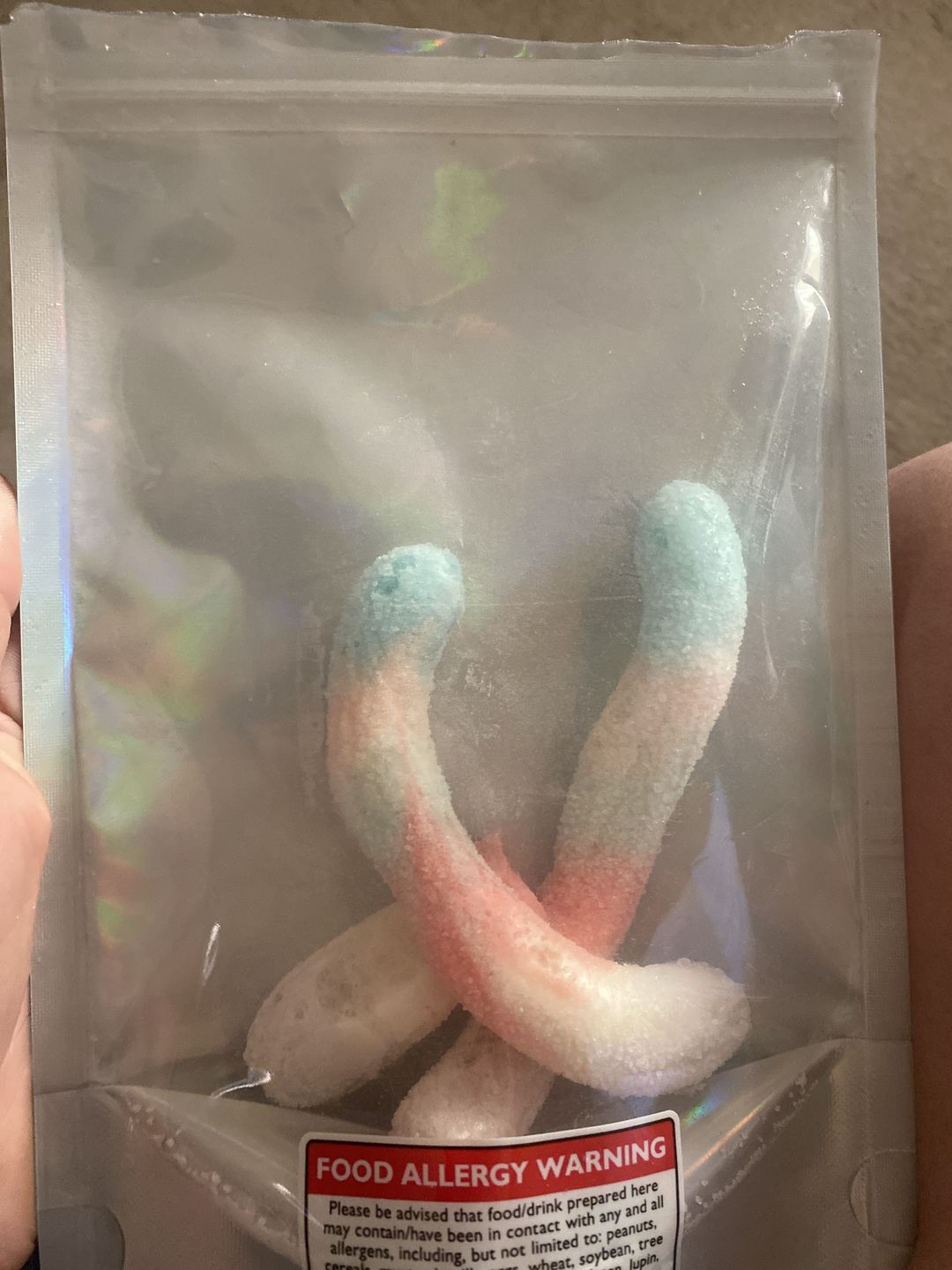 Customer photo review of Freeze Dried Sour Worms