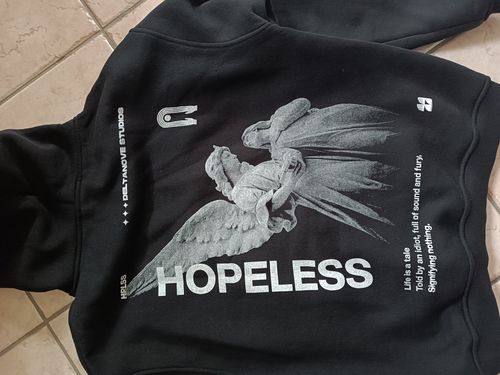 Customer photo review of Felpa Hoodie Deltanove Hopeless