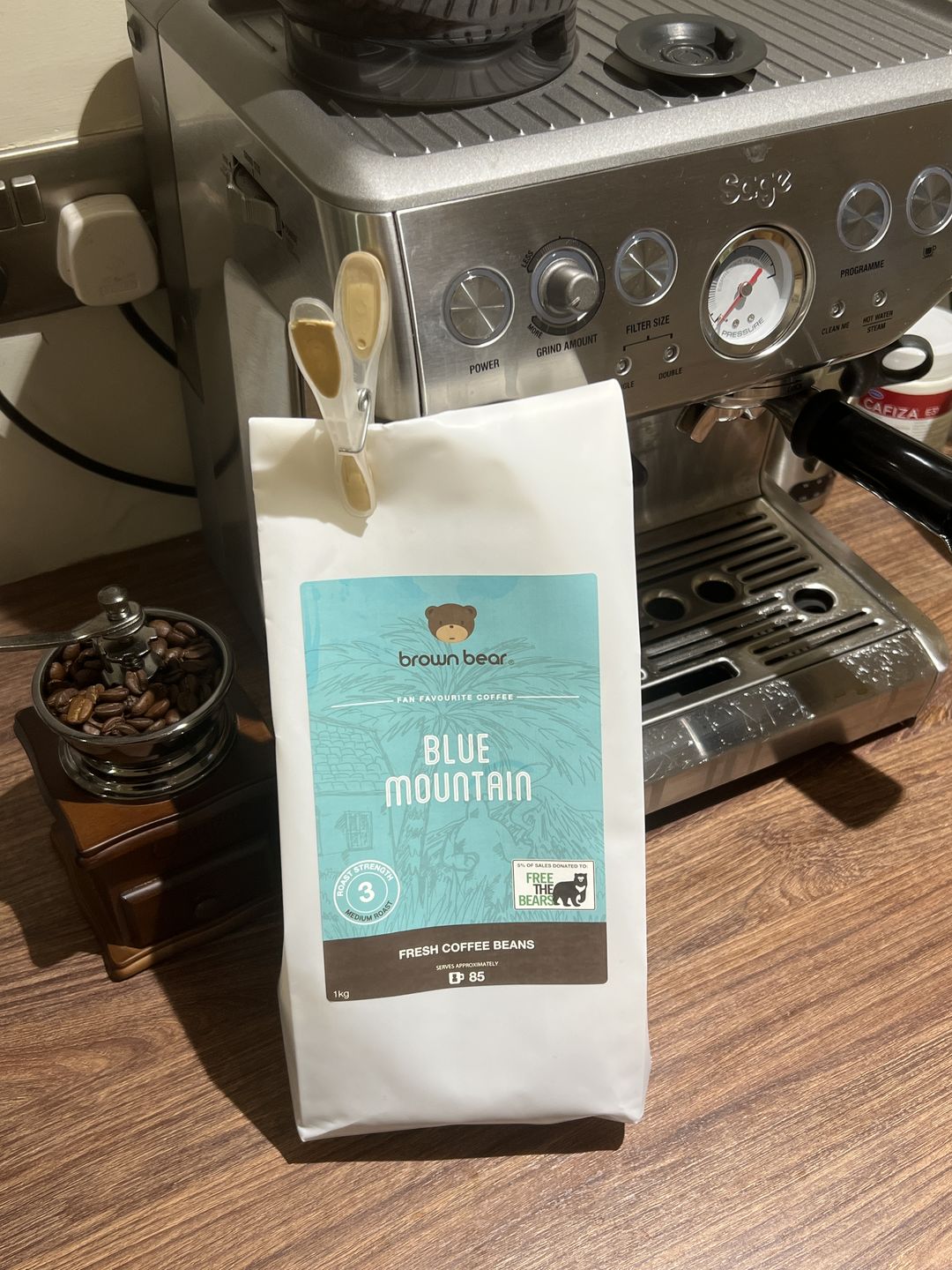 Customer photo review of Brown Bear Blue Mountain Coffee, Strength 3, Medium Roast