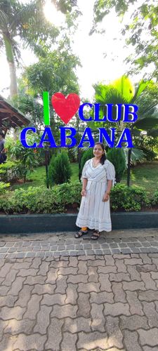 Customer photo review of Multi Color Stripes Maxi