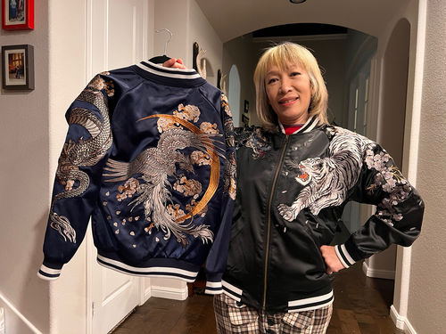 Customer photo review of Double Dragon & Phoenix Sukajan Souvenir Jacket