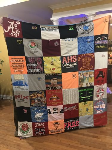 T-shirt quilt featuring alabama high school, braves by Tammy from AL