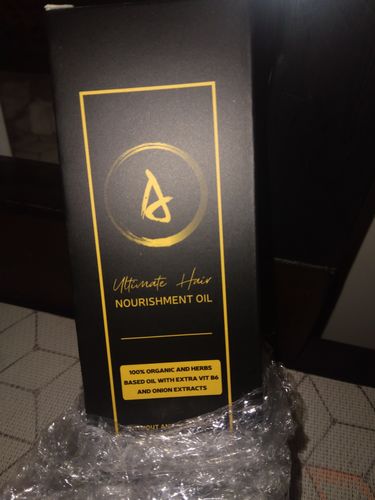 Customer photo review of Ultimate Hair Nourishment and Thickening Oil - With Red Onion Extracts