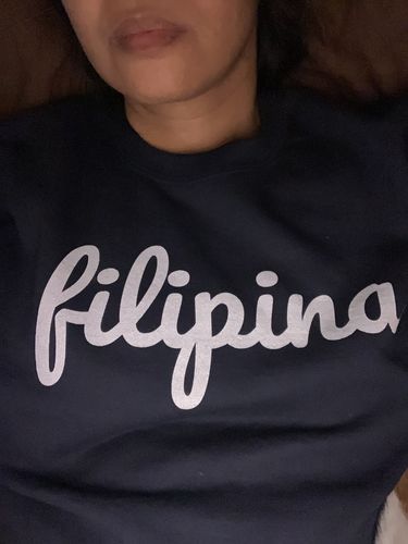 Customer photo review of Filipina Statement Crew Neck Sweatshirt